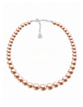 Collar de Mujer Perlas de Cristal Crecientes Plata .925 Zvezda