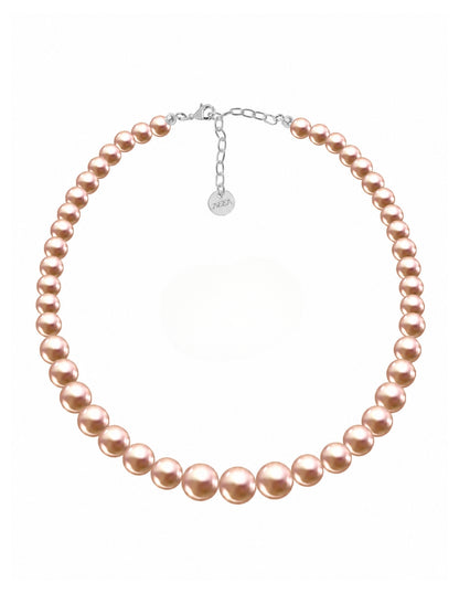 Collar de Mujer Perlas de Cristal Crecientes Plata .925 Zvezda