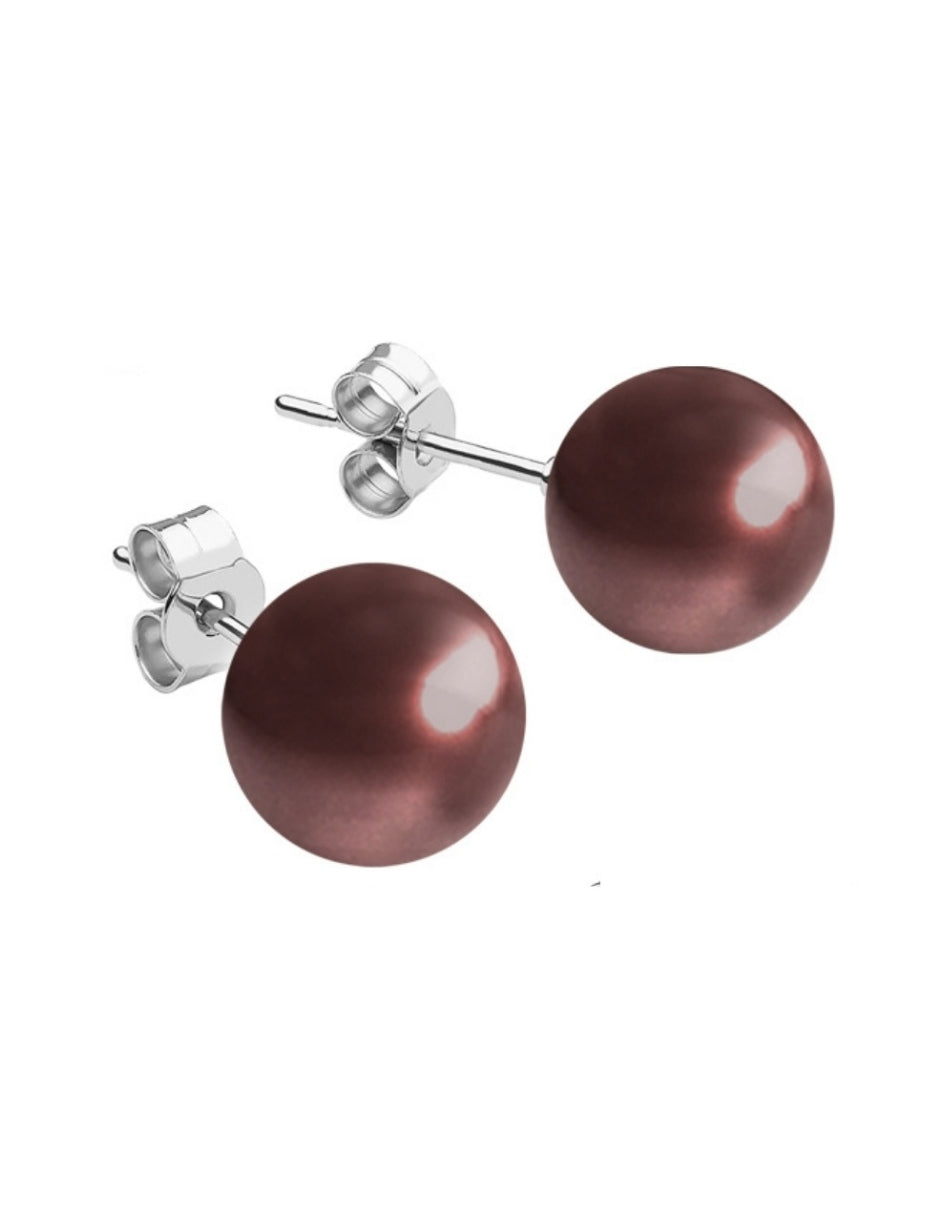Aretes de Mujer Plata .925 y Perlas de Cristal Zvezda