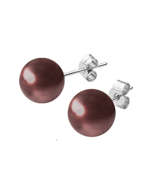 Aretes de Mujer Plata .925 y Perlas de Cristal Zvezda