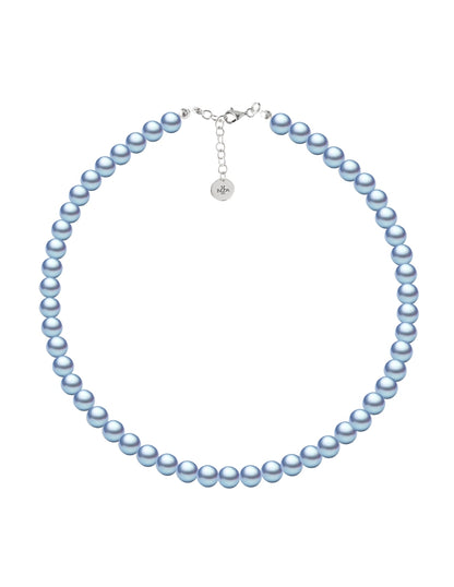 Collar y Aretes de Mujer, Perlas de cristal Swarovski, Plata .925
