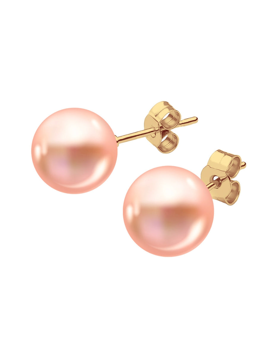 Aretes de Mujer Chapa Oro de 18k y Perlas de Cristal Zvezda