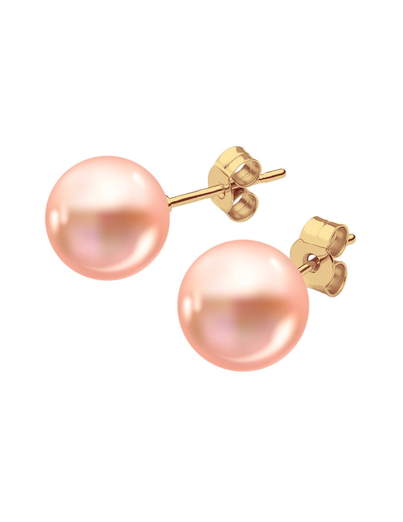 Aretes de Mujer Chapa Oro de 18k y Perlas de Cristal Zvezda - detalle