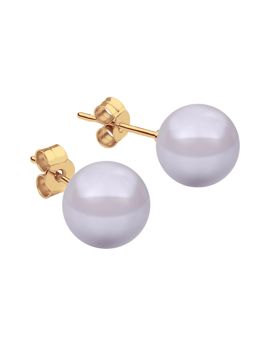 Aretes de Mujer Chapa Oro de 18k y Perlas de Cristal Zvezda