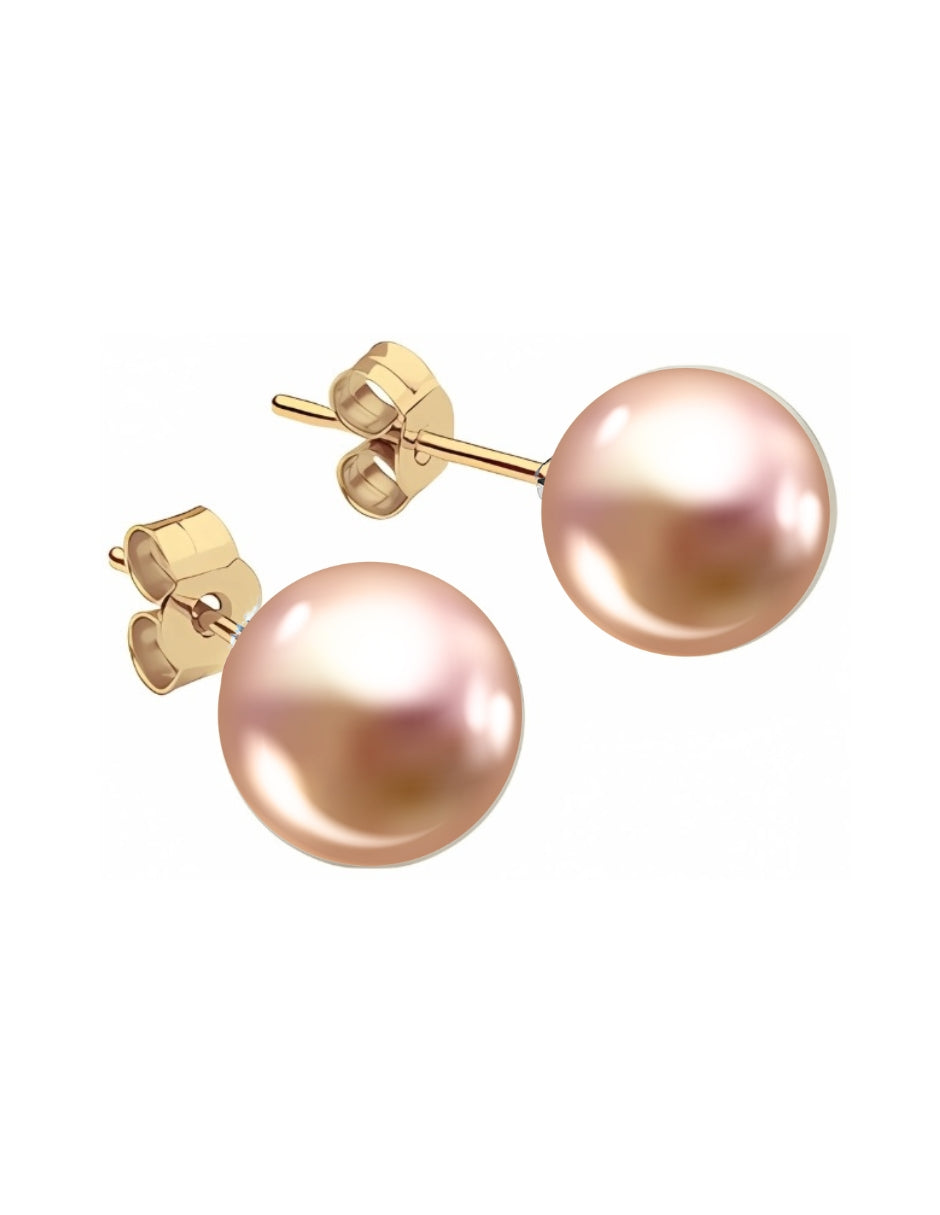 Aretes de Mujer Chapa Oro de 18k y Perlas de Cristal Zvezda