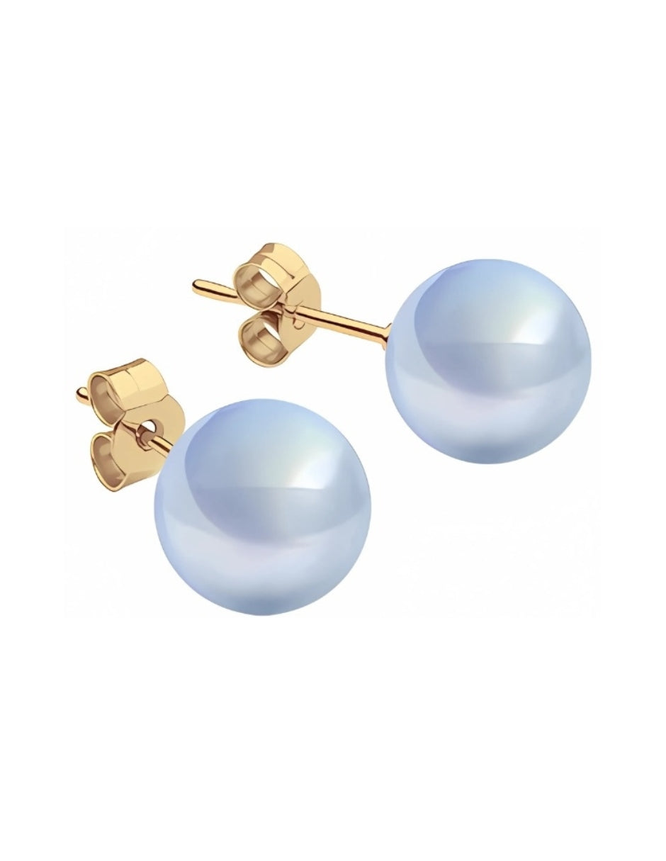 Aretes de Mujer Chapa Oro de 18k y Perlas de Cristal Zvezda