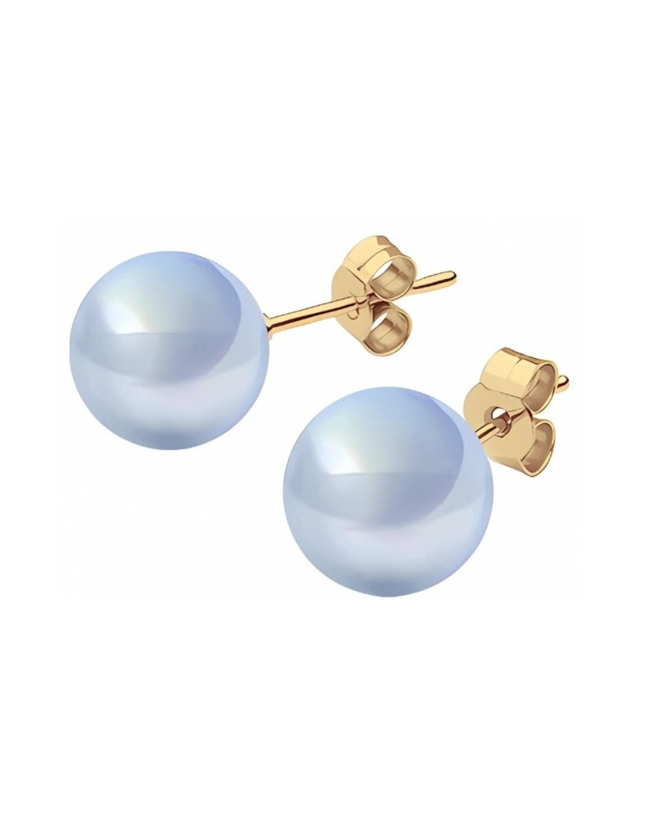 Aretes de Mujer Chapa Oro de 18k y Perlas de Cristal Zvezda