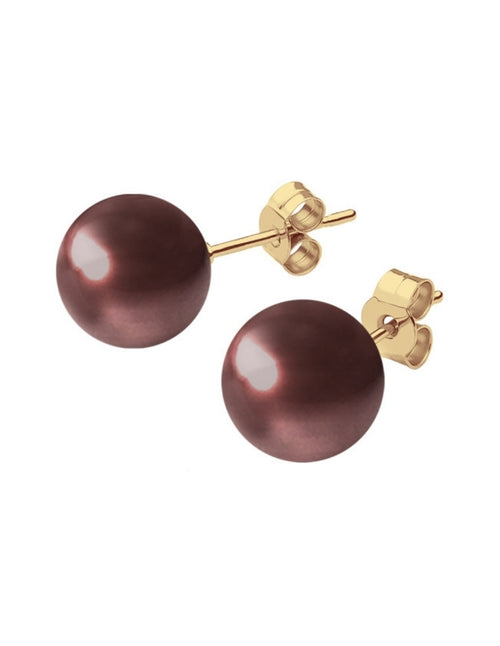 Aretes de Mujer Chapa Oro de 18k y Perlas de Cristal Zvezda