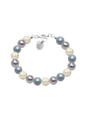Pulsera de Mujer Perlas de cristal Swarovski Plata.925