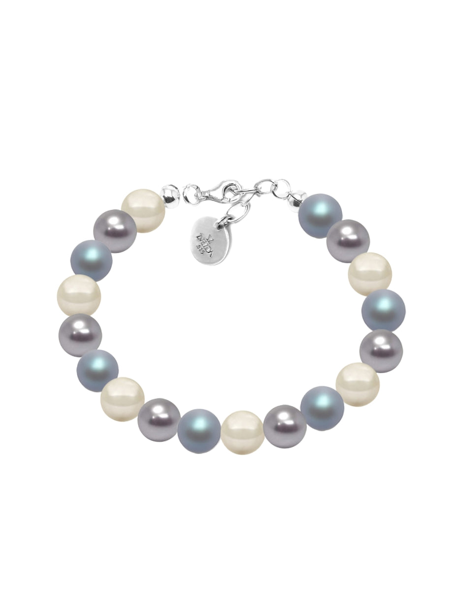 Pulsera de Mujer Perlas de cristal Swarovski Plata.925