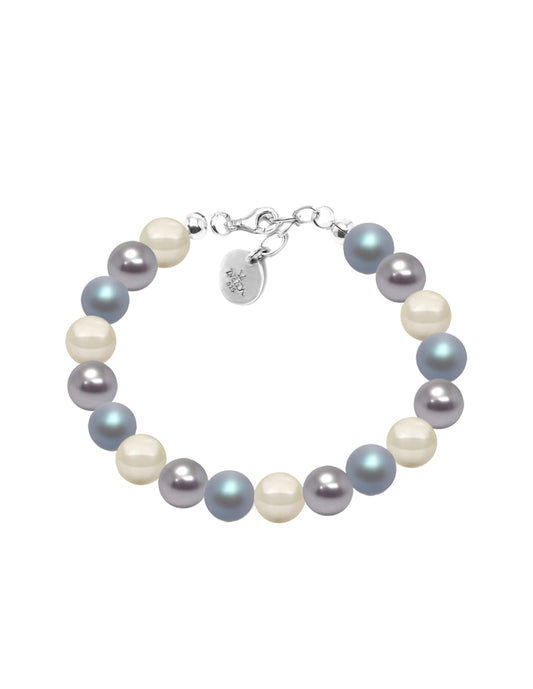 Pulsera de Mujer Perlas de cristal Swarovski Plata.925