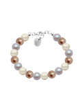 Pulsera de Mujer Perlas de cristal Swarovski Plata.925