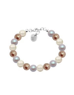 Pulsera de Mujer Perlas de cristal Swarovski Plata.925