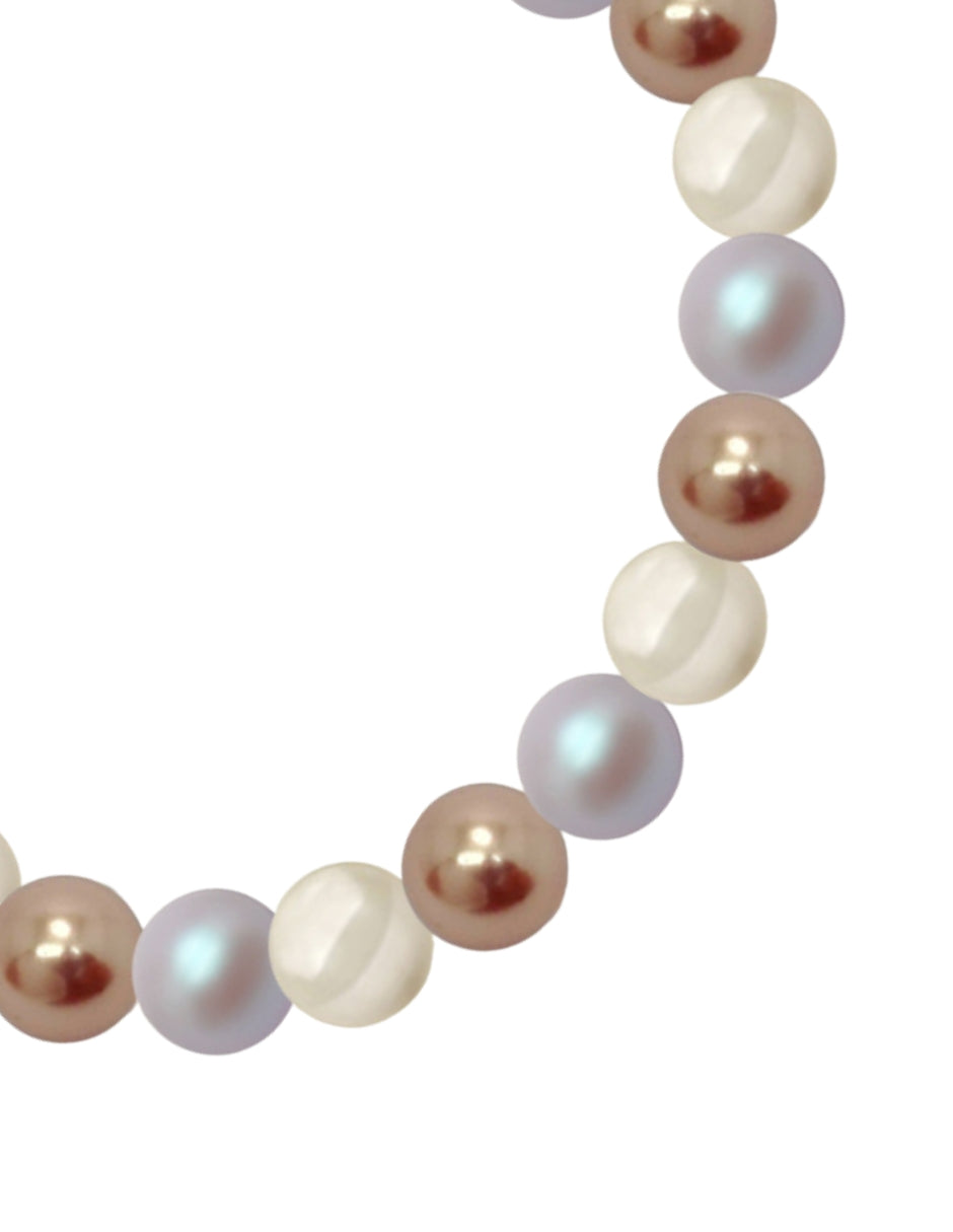 Pulsera de Mujer Perlas de cristal Swarovski Plata.925