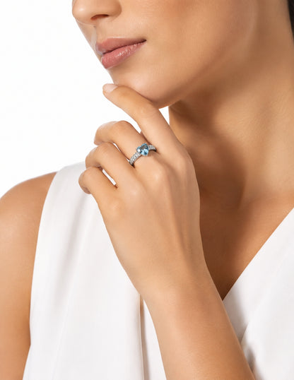 Anillo de Mujer Corazón Plata .925 con Circonia