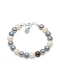Pulsera de Mujer Perlas de cristal Swarovski Plata.925