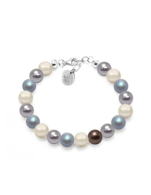 Pulsera de Mujer Perlas de cristal Swarovski Plata.925