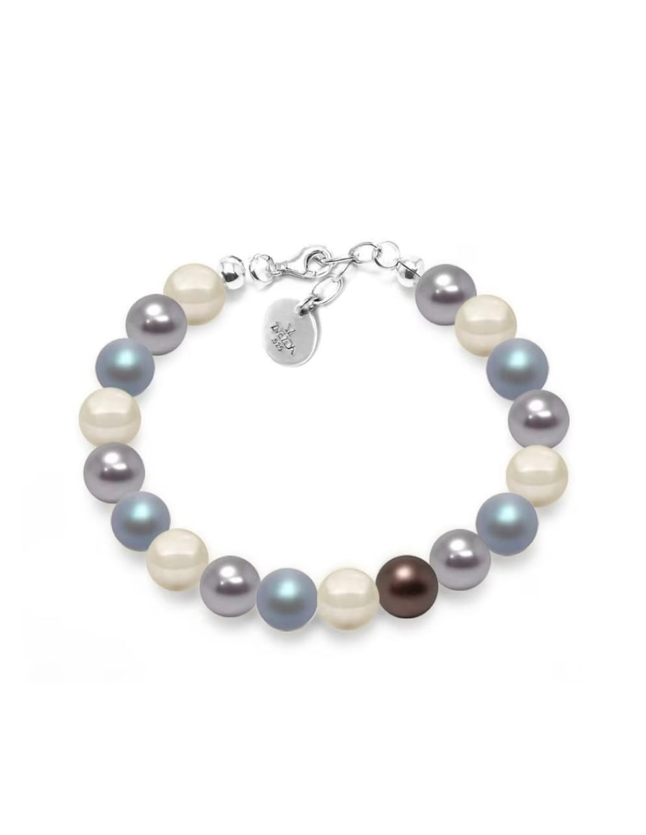 Pulsera de Mujer Perlas de cristal Swarovski Plata.925