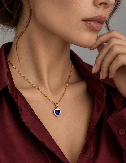 Collar de Mujer Chapa de oro 18K Corazón