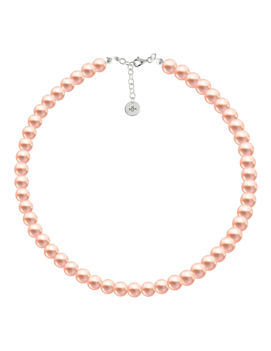Collar, Aretes y Pulsera de Mujer Perlas de Cristal Plata .925 Zvezda