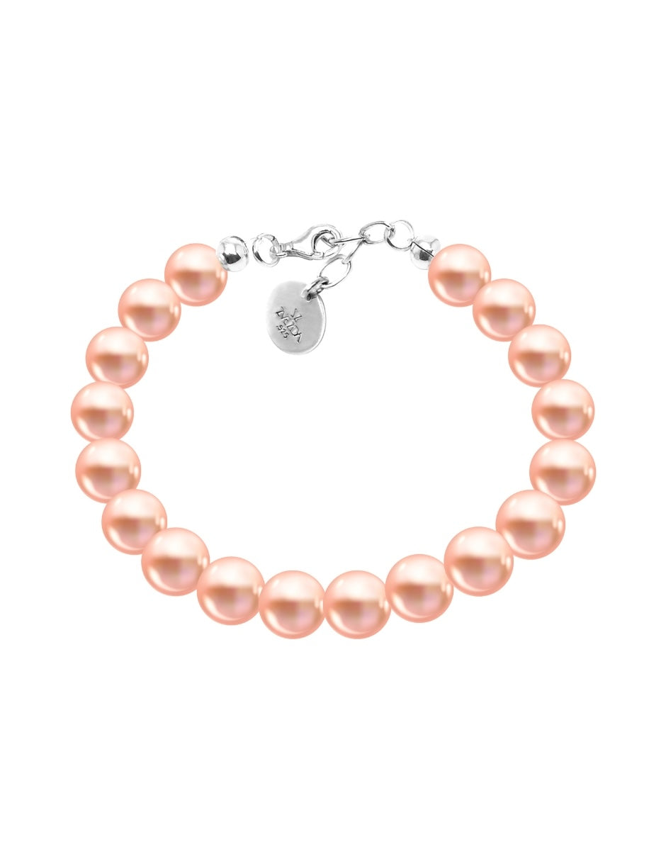 Collar, Aretes y Pulsera de Mujer Perlas de Cristal Plata .925 Zvezda