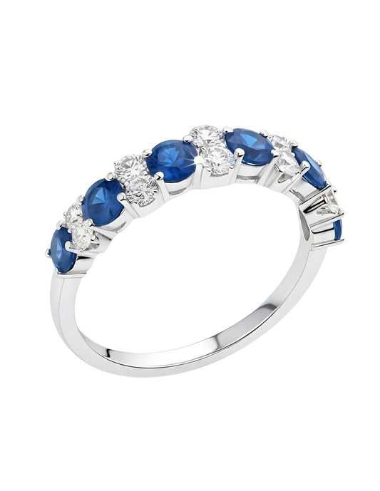 Anillo de Mujer Media Churumbela Plata.925 con Circonia