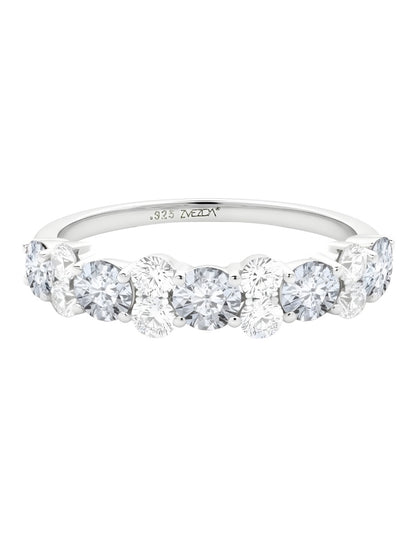 Anillo de Mujer Media Churumbela Plata.925 con Circonia