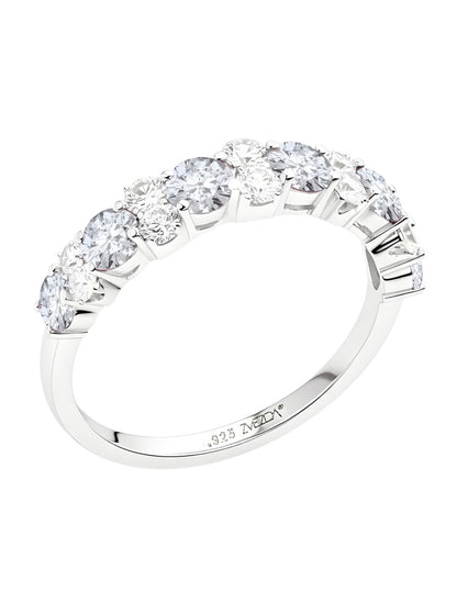 Anillo de Mujer Media Churumbela Plata.925 con Circonia