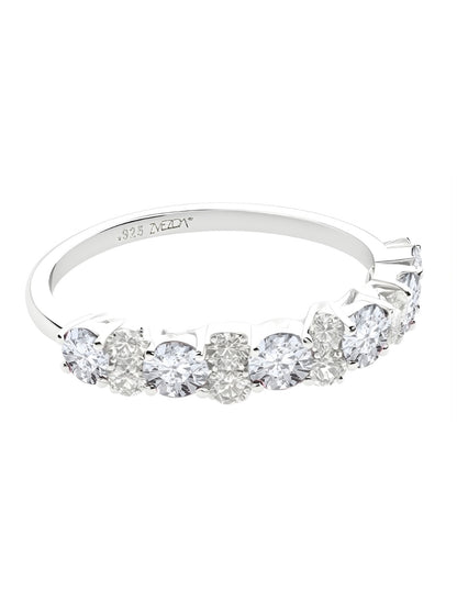 Anillo de Mujer Media Churumbela Plata.925 con Circonia