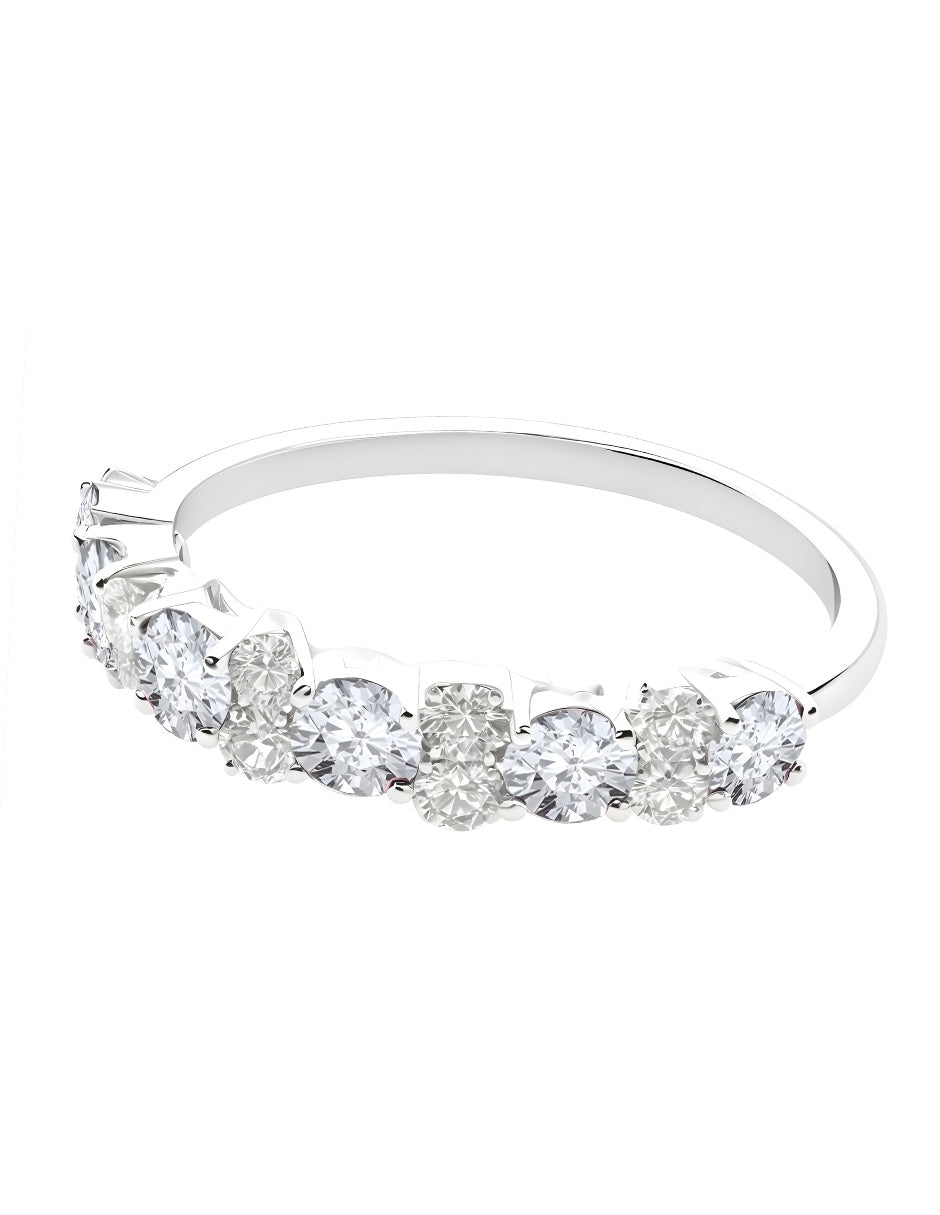 Anillo de Mujer Media Churumbela Plata.925 con Circonia