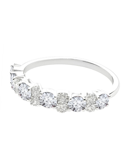 Anillo de Mujer Media Churumbela Plata.925 con Circonia