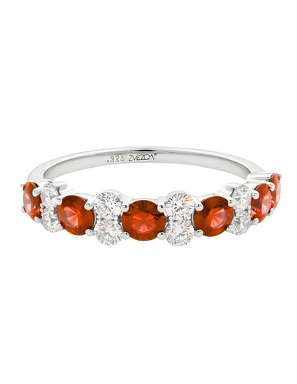 Anillo de Mujer Media Churumbela Plata.925 con Circonia