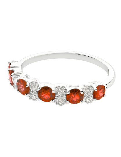 Anillo de Mujer Media Churumbela Plata.925 con Circonia