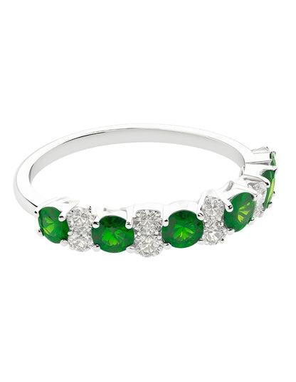 Anillo de Mujer Media Churumbela Plata.925 con Circonia