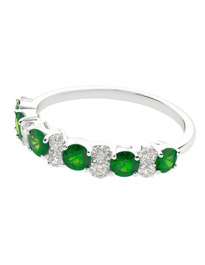 Anillo de Mujer Media Churumbela Plata.925 con Circonia