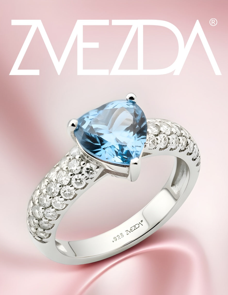 Anillo de mujer corazón plata .925 con circonia