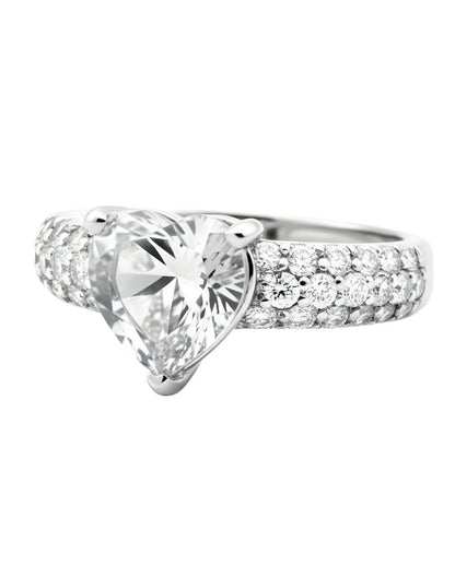 Anillo de Mujer Corazón Plata .925 con Circonia
