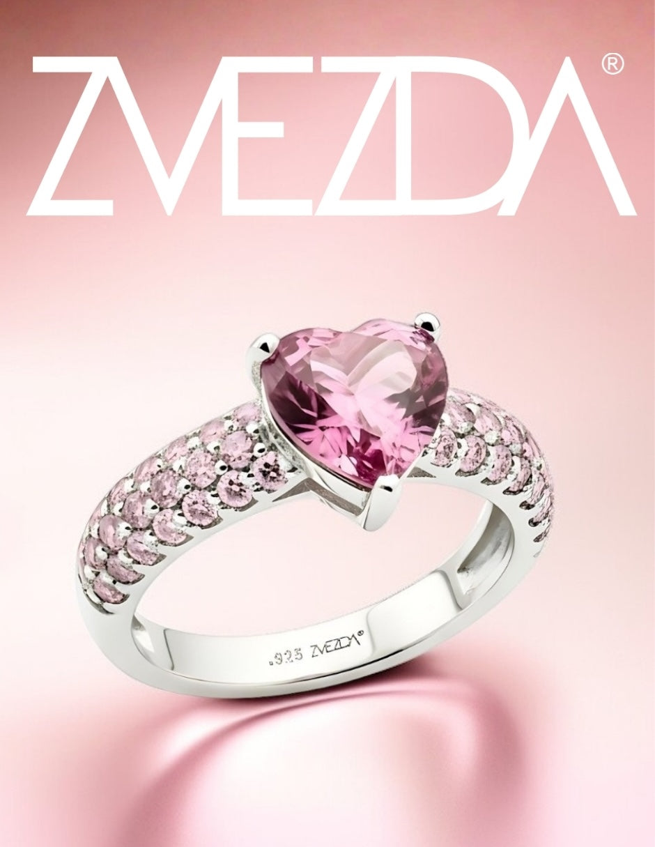 Anillo de Mujer Corazón Plata .925 con Circonia