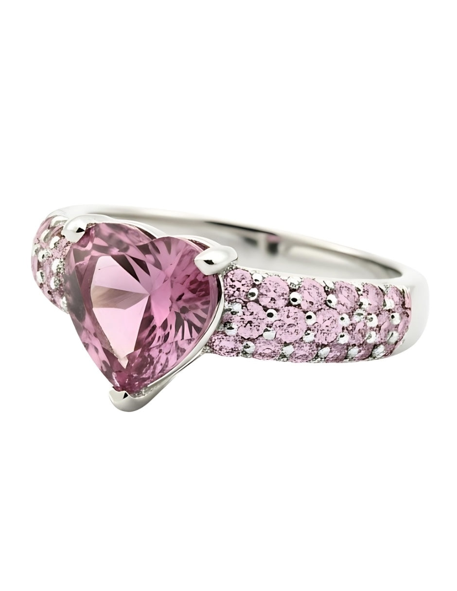 Anillo de Mujer Corazón Plata .925 con Circonia
