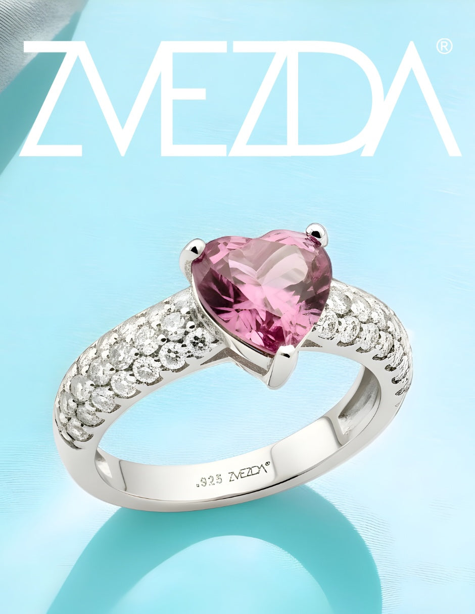 Anillo de Mujer Corazón Plata .925 con Circonia