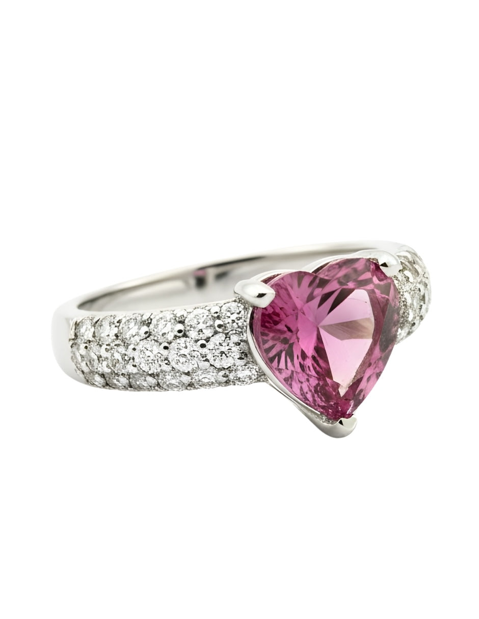 Anillo de Mujer Corazón Plata .925 con Circonia