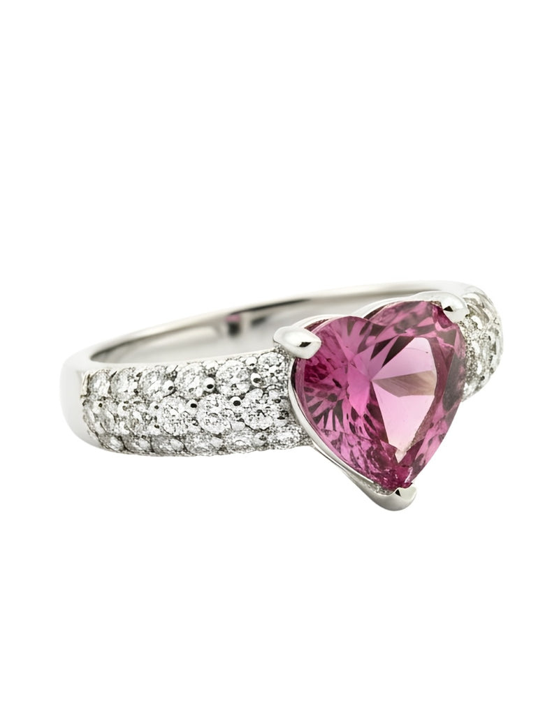 Anillo de Mujer Corazón Plata .925 con Circonia - puesta