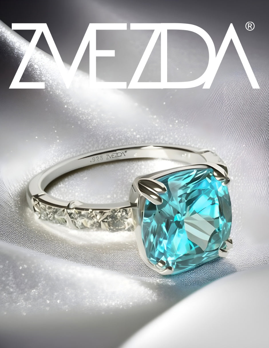 Anillo de mujer cushion plata .925 con circonia