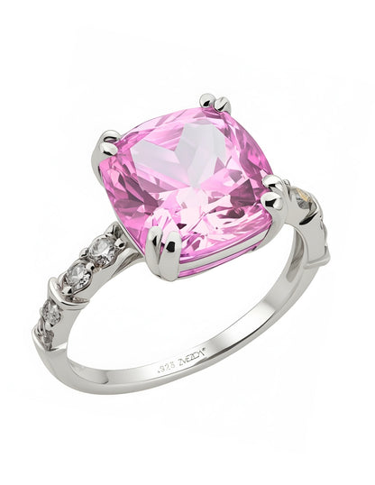 Anillo de Mujer Cushion Plata .925 con Circonia