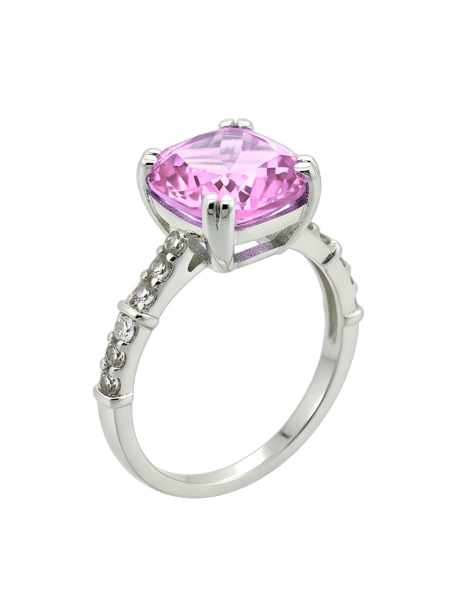 Anillo de Mujer Cushion Plata .925 con Circonia