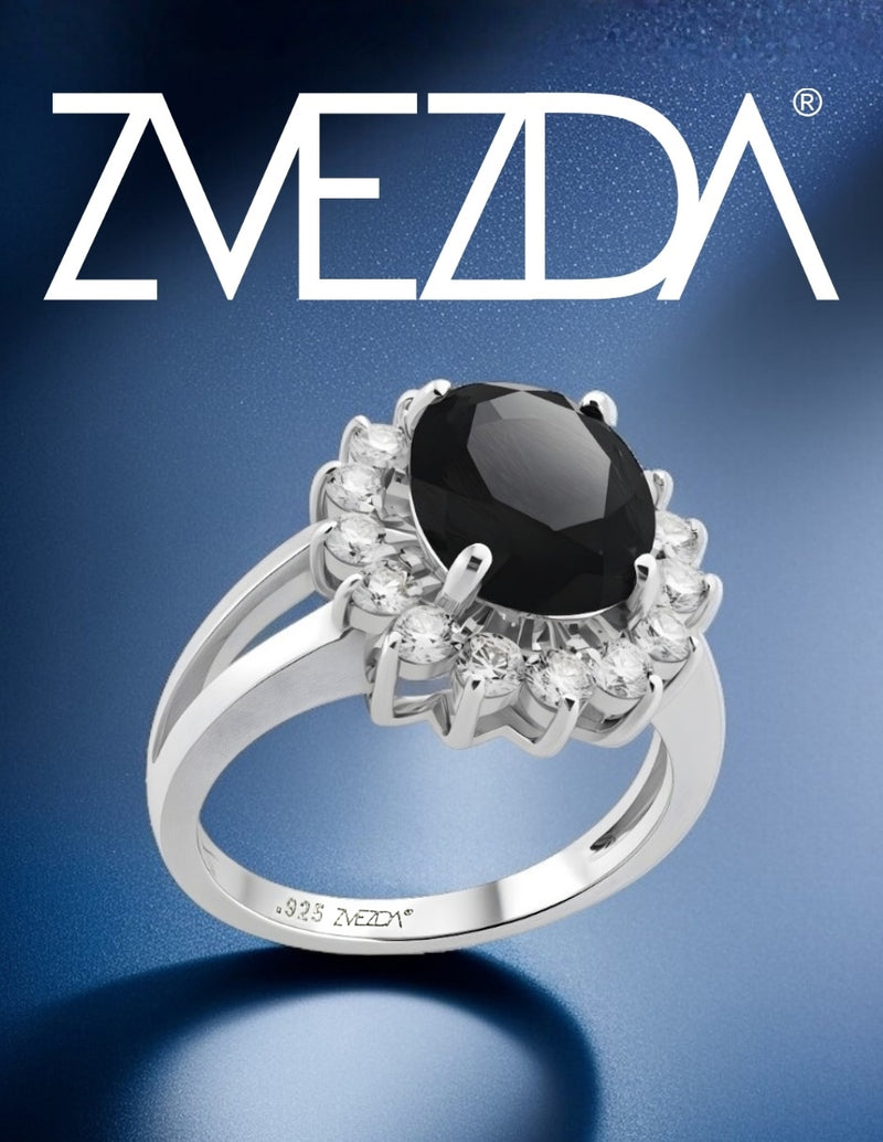 Anillo de Mujer Oval Plata .925 con Circonia - detalle