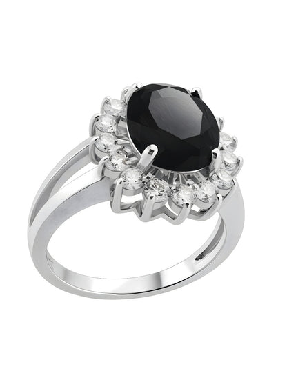 Anillo de Mujer Oval Plata .925 con Circonia