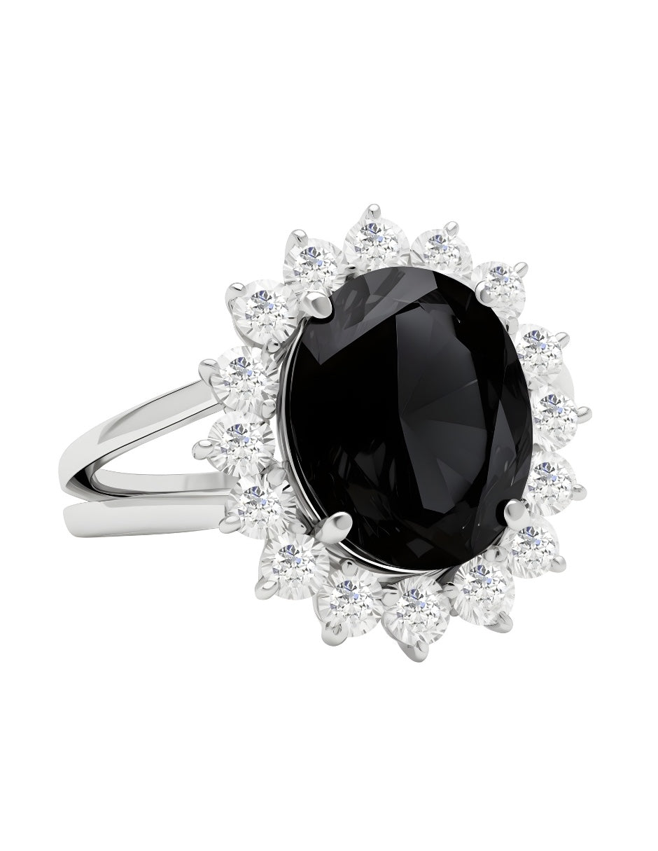 Anillo de Mujer Oval Plata .925 con Circonia