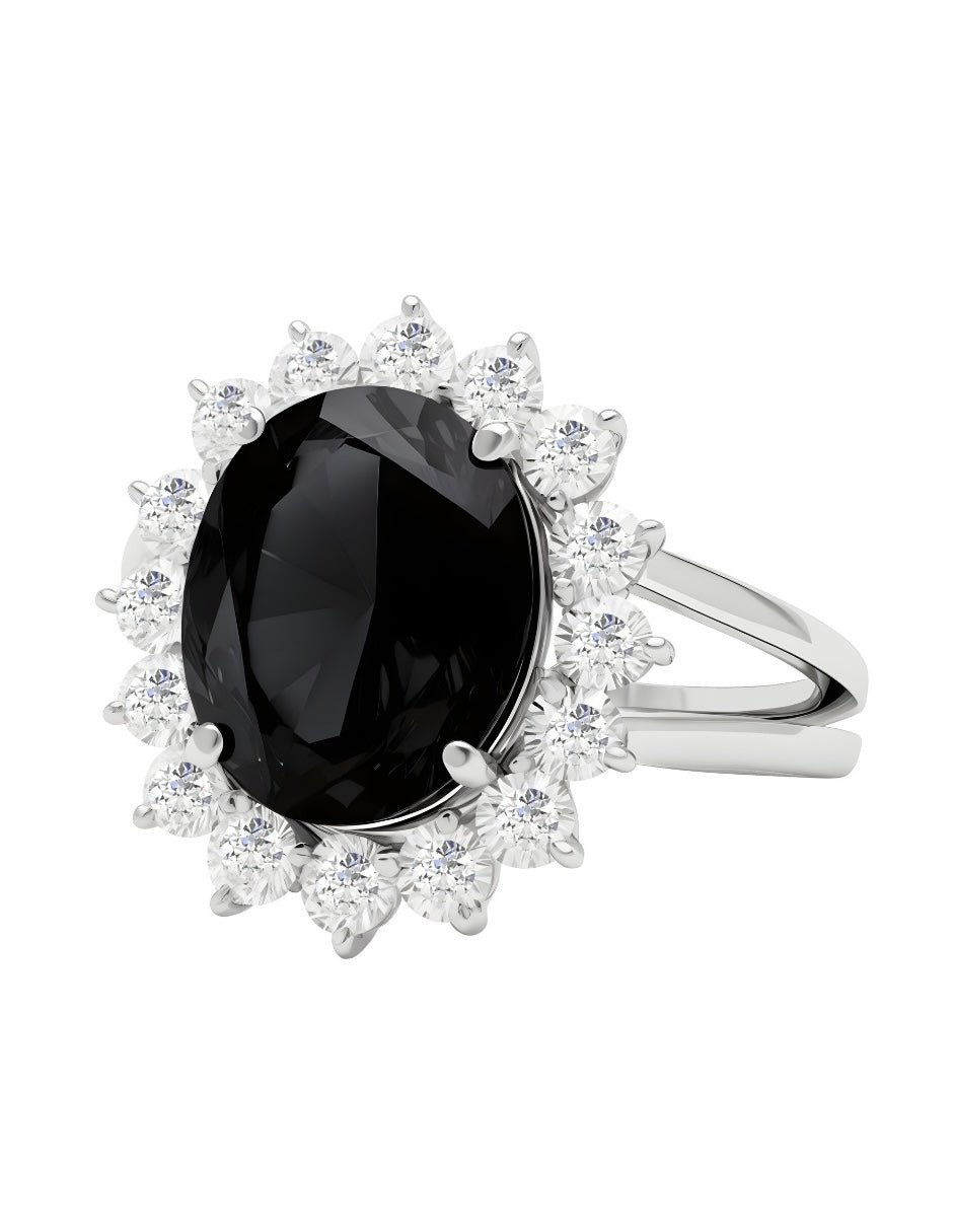 Anillo de Mujer Oval Plata .925 con Circonia