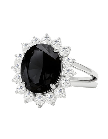 Anillo de Mujer Oval Plata .925 con Circonia